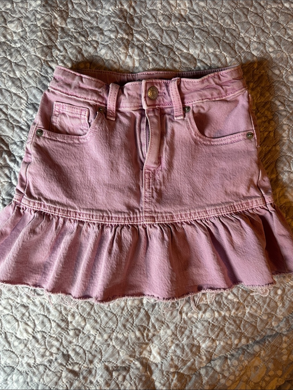 Cat & Jack Pink Ruffle Denim Skirt 8261.5